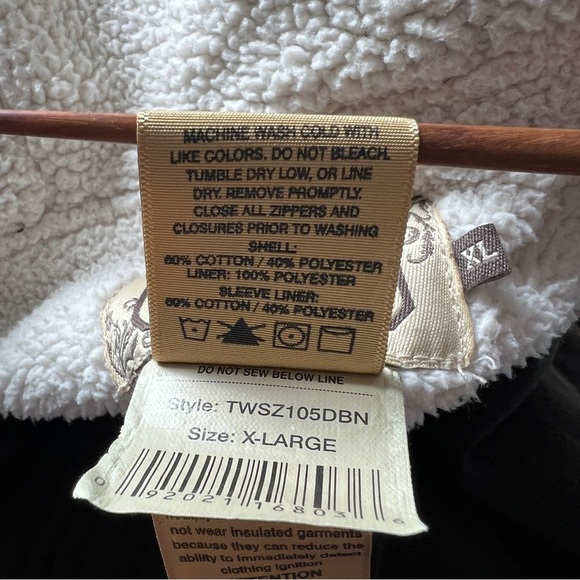 C.E. SCHMIDT WORKWEAR Fit For Her Sherpa Lined Zip Hooded Jacket Brown Size XL - Picture 7 of 8